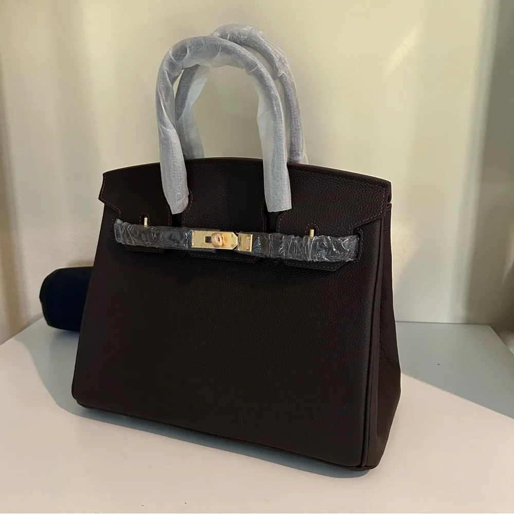 30cm Ebene Top Handle Belted Satchel BK Style